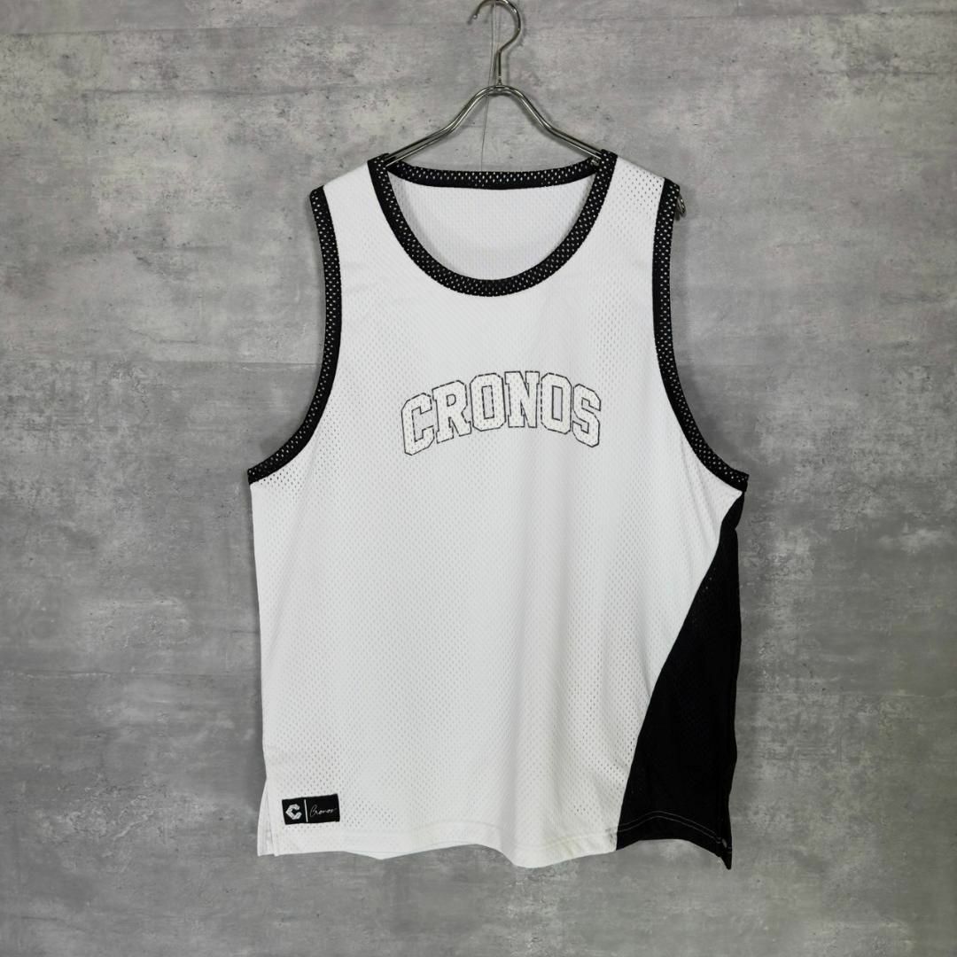 『CRONOS』クロノス (XL) バスケットボールシャツ メッシュタンクトップ