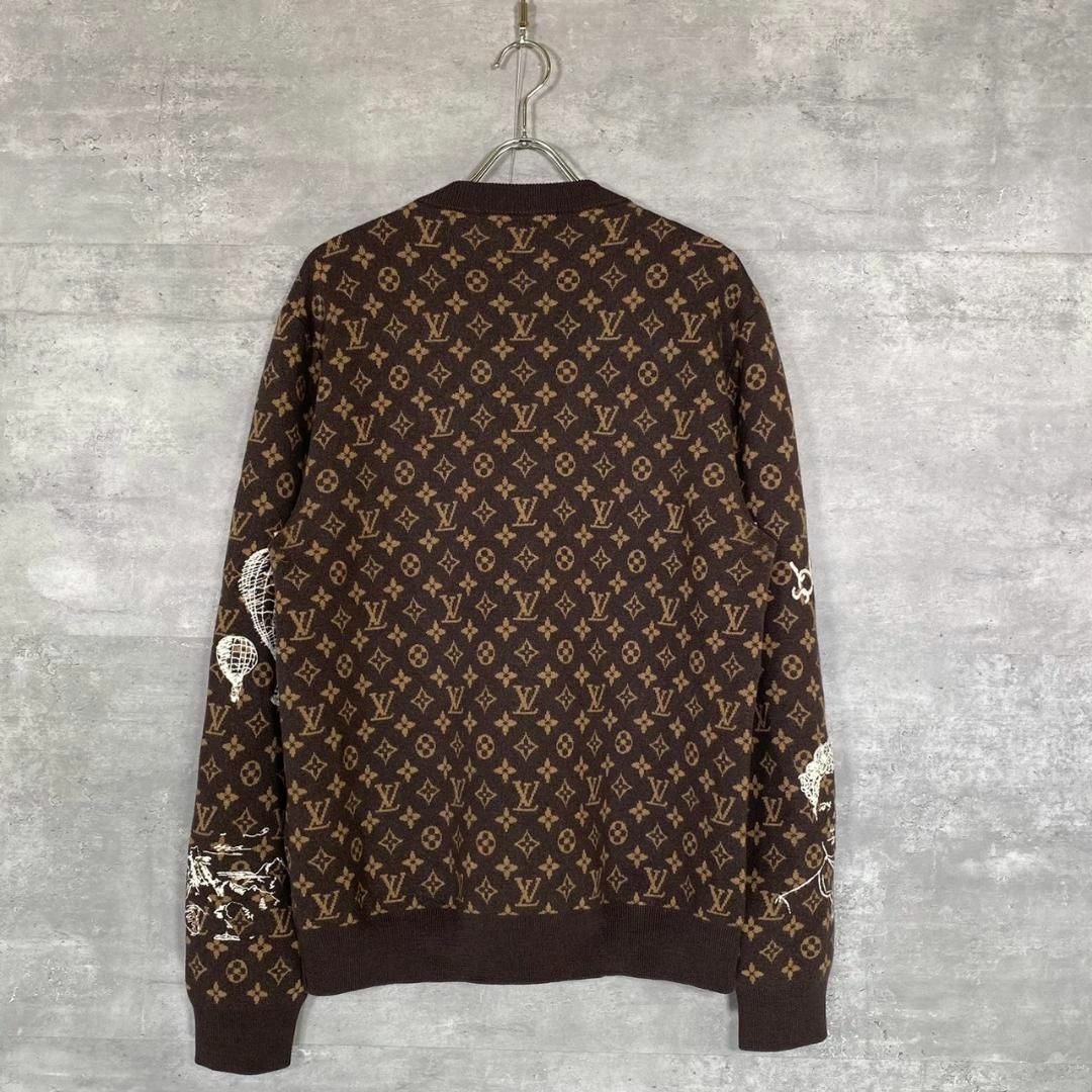 『LOUIS VUITTON』ルイヴィトン (XL) ウールクルーネックニット