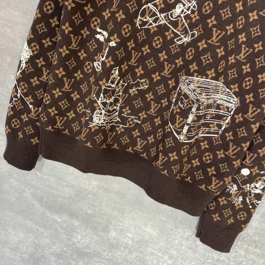 『LOUIS VUITTON』ルイヴィトン (XL) ウールクルーネックニット
