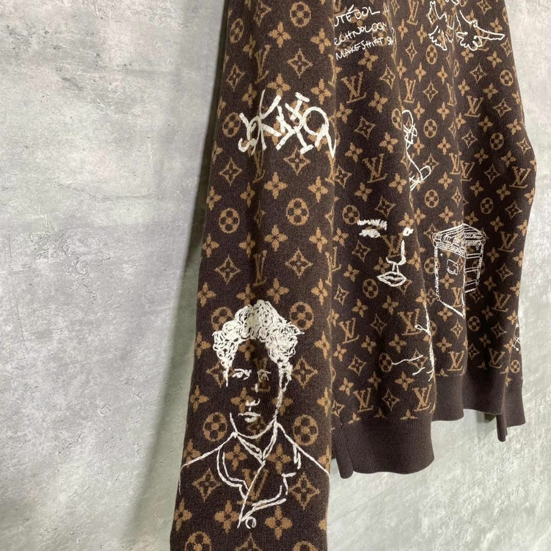 『LOUIS VUITTON』ルイヴィトン (XL) ウールクルーネックニット