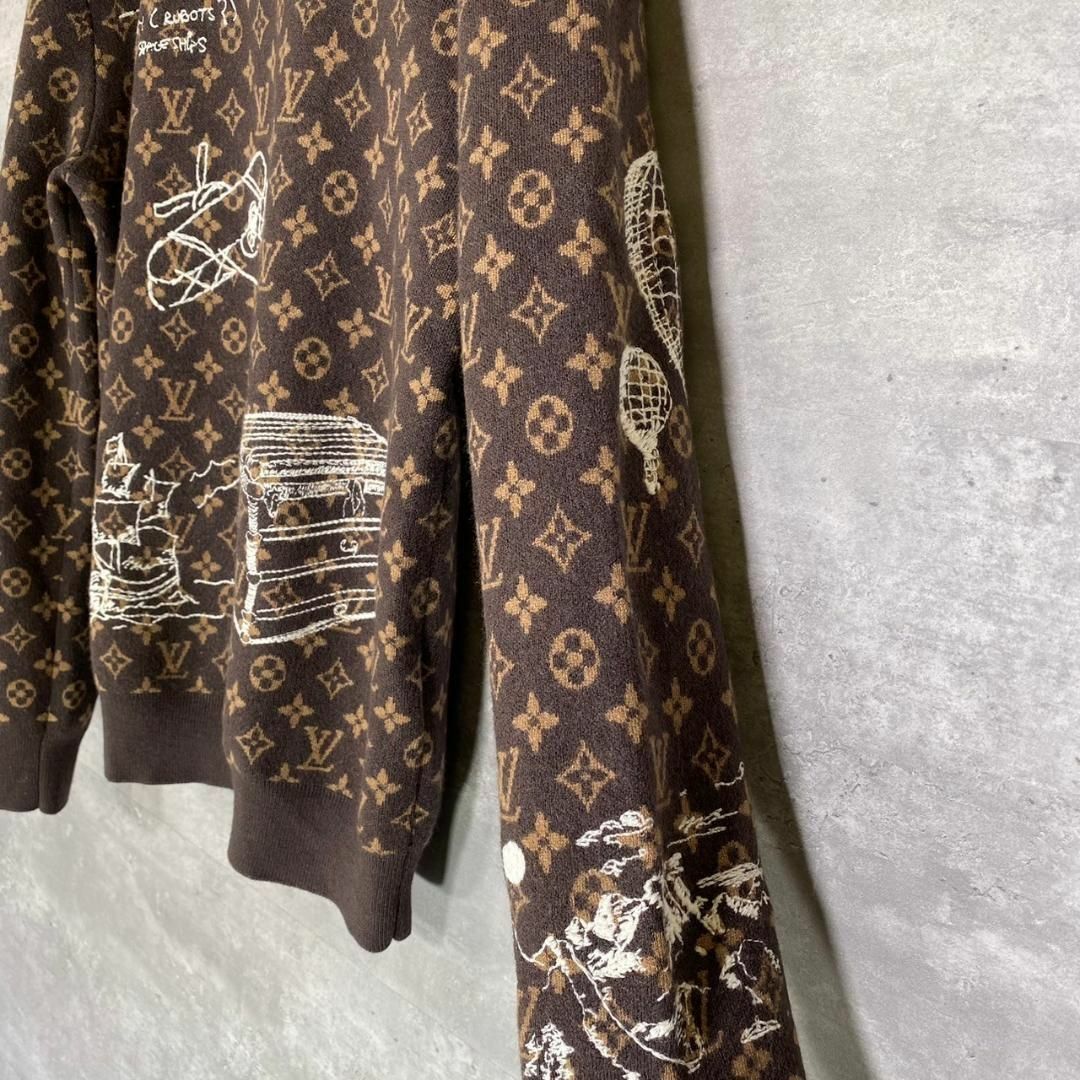 『LOUIS VUITTON』ルイヴィトン (XL) ウールクルーネックニット