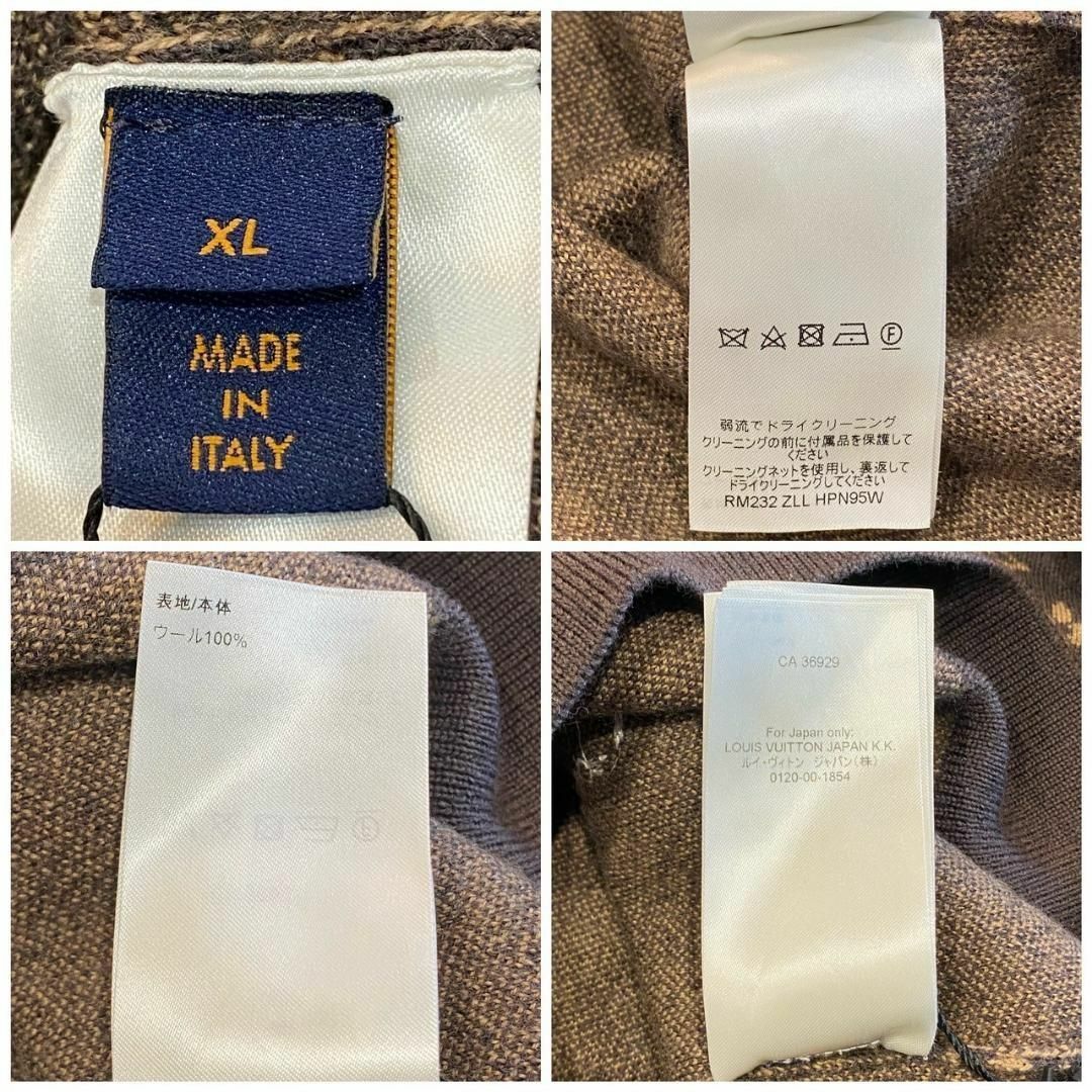 『LOUIS VUITTON』ルイヴィトン (XL) ウールクルーネックニット