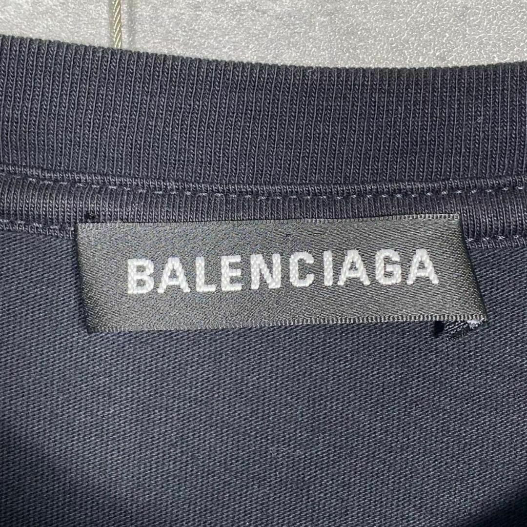 『BALENCIAGA』バレンシアガ (XS) BBロゴ 半袖BIG Tシャツ
