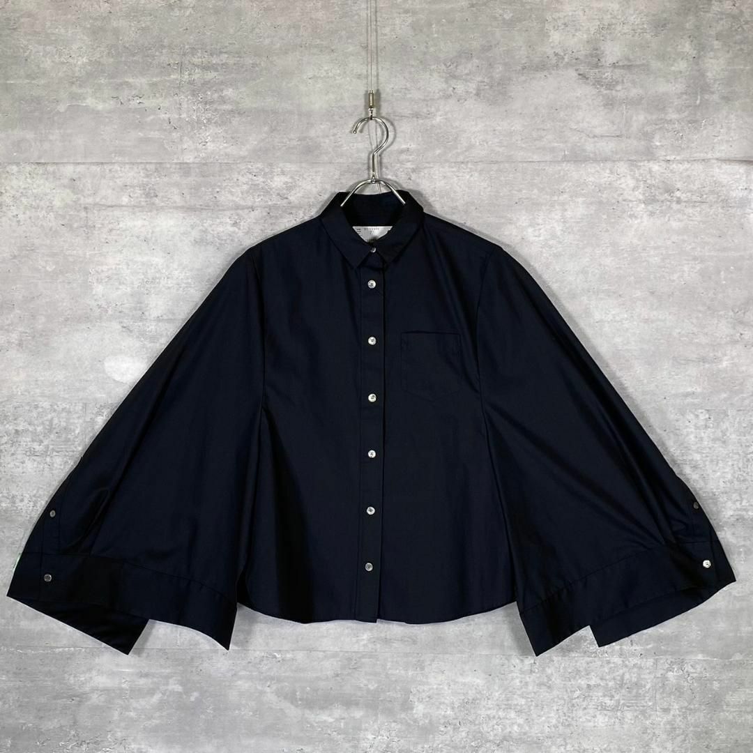 『sacai』サカイ (1) ポプリン ケープ シャツ