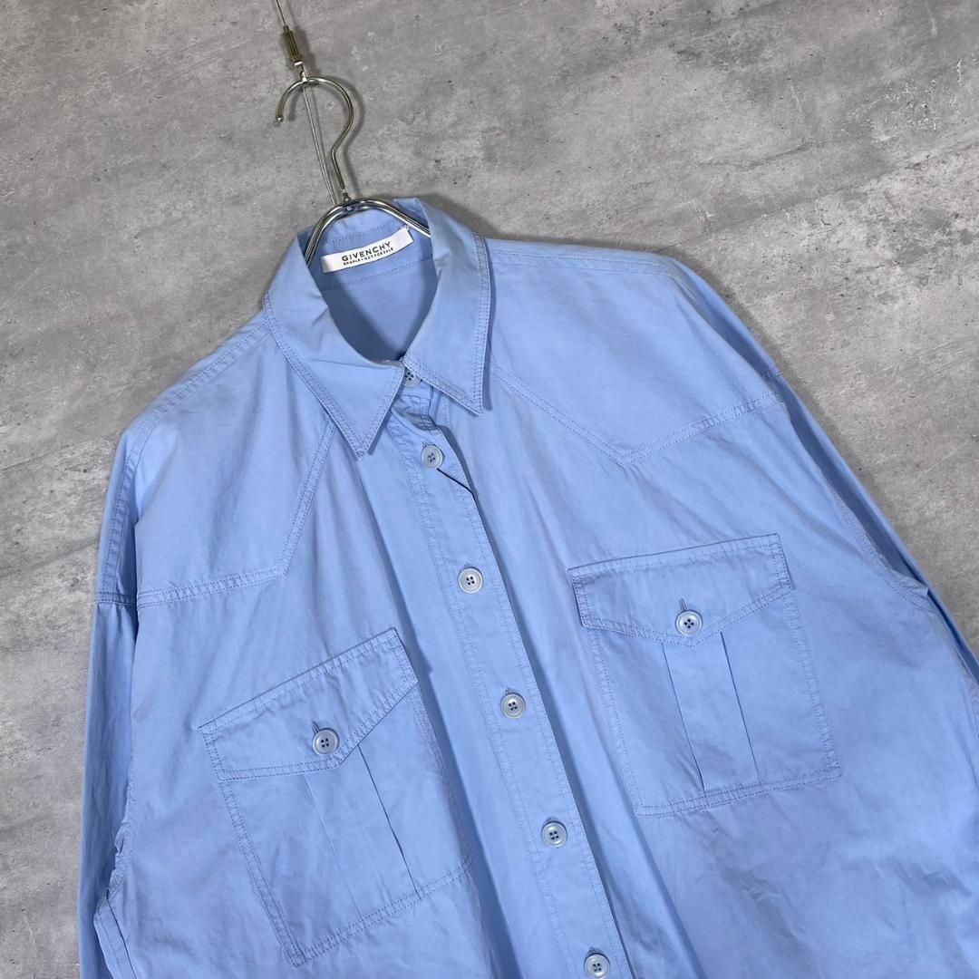 『GIVENCHY』ジバンシィ 無地 ロングシャツワンピース
