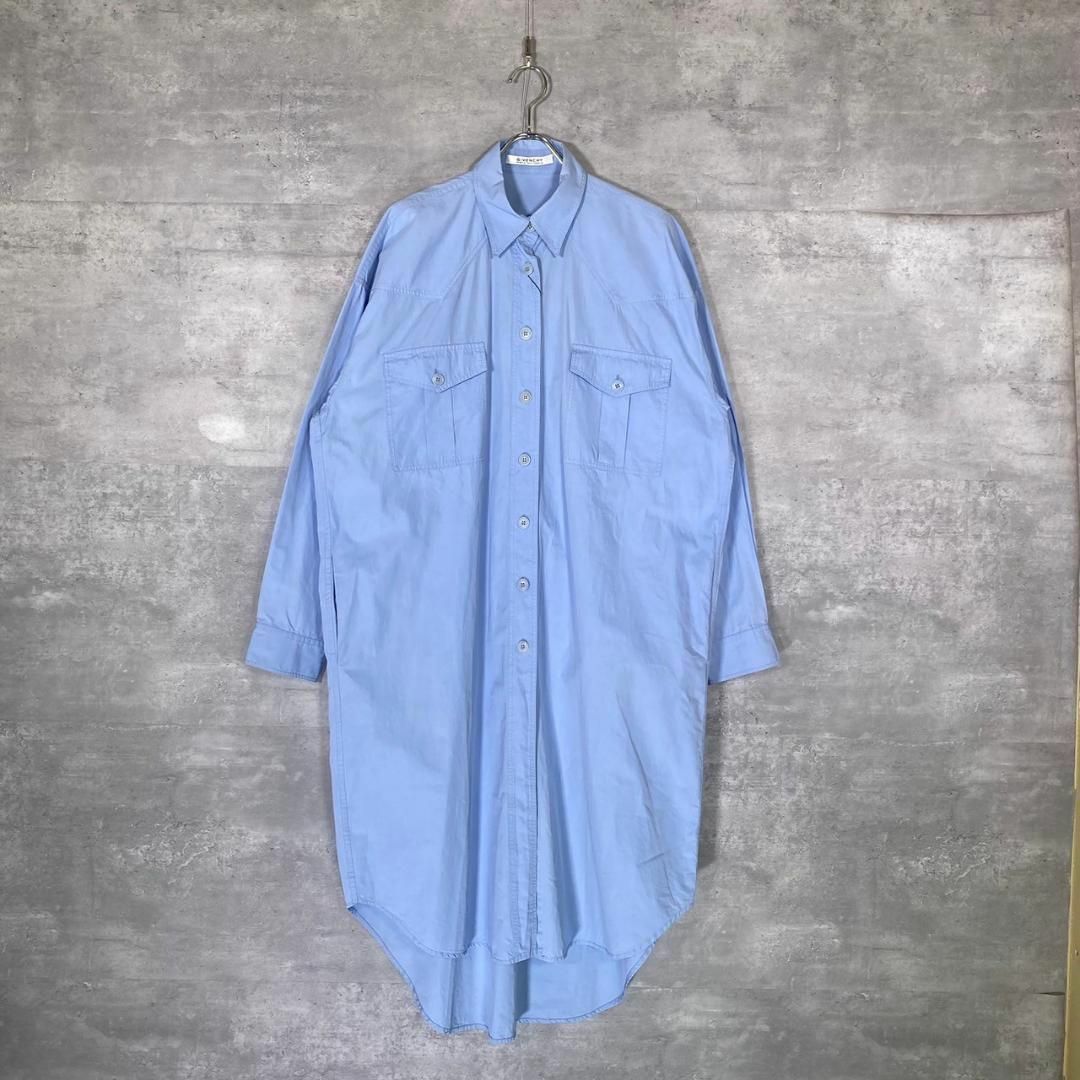 『GIVENCHY』ジバンシィ 無地 ロングシャツワンピース