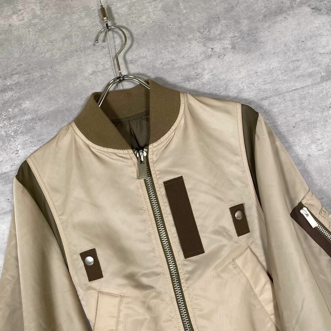 『sacai』サカイ (3) ツイルミックスケープ ボンバー ブルゾンジャケット