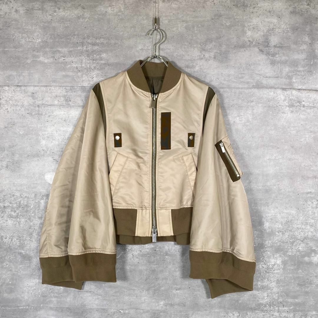 『sacai』サカイ (3) ツイルミックスケープ ボンバー ブルゾンジャケット
