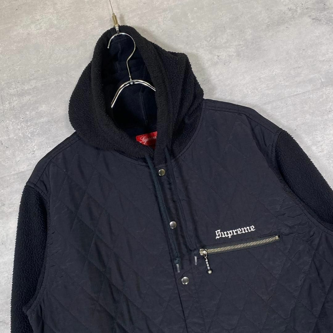 『Supreme』シュプリーム (M) フードフリース ナイロン ジャケット