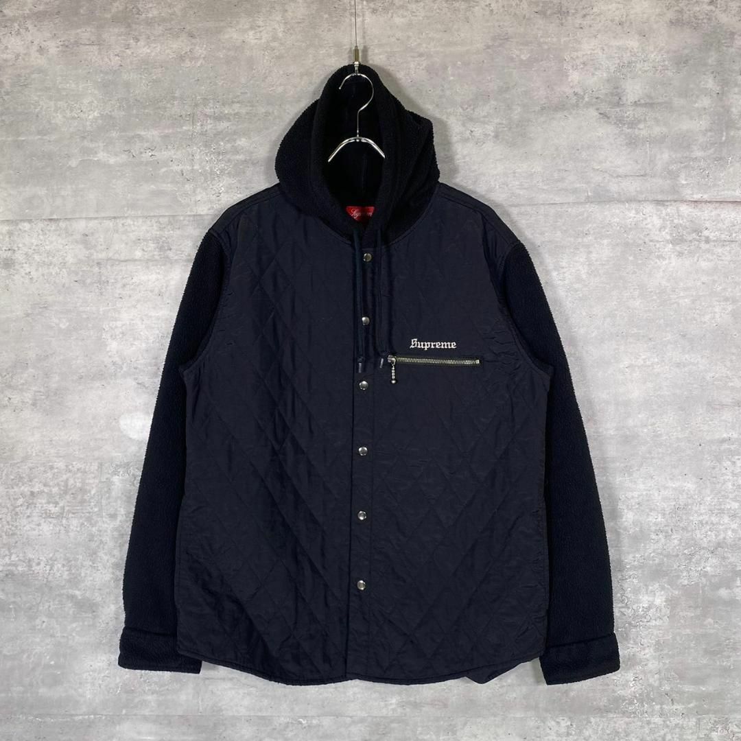 『Supreme』シュプリーム (M) フードフリース ナイロン ジャケット