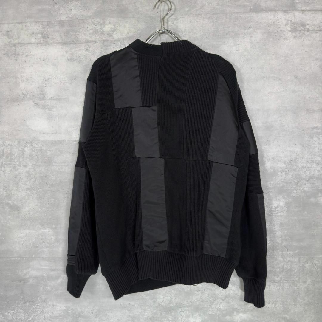 『sacai』サカイ (1) 21ss ニット切替ライダースジャケット