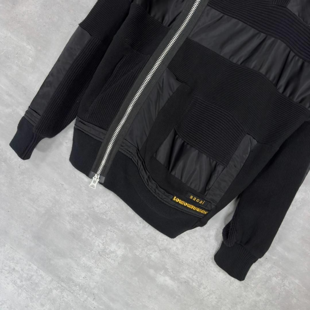 『sacai』サカイ (1) 21ss ニット切替ライダースジャケット