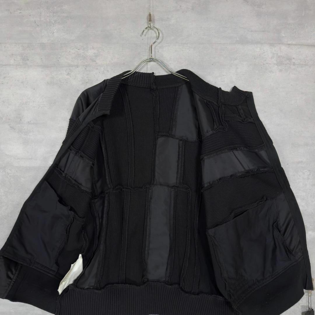 『sacai』サカイ (1) 21ss ニット切替ライダースジャケット