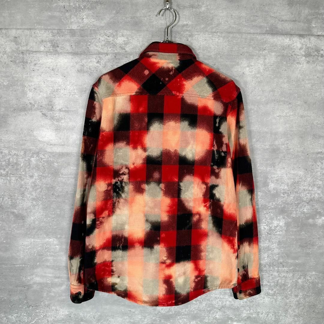 『Supreme』シュプリーム (M) 13AW ブリーチ加工 ネルシャツ