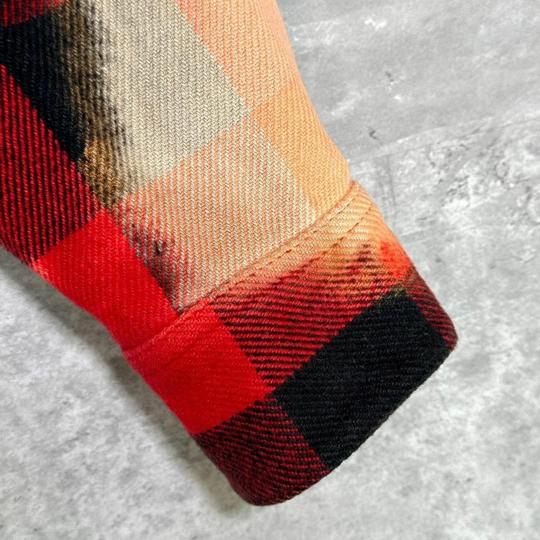 『Supreme』シュプリーム (M) 13AW ブリーチ加工 ネルシャツ