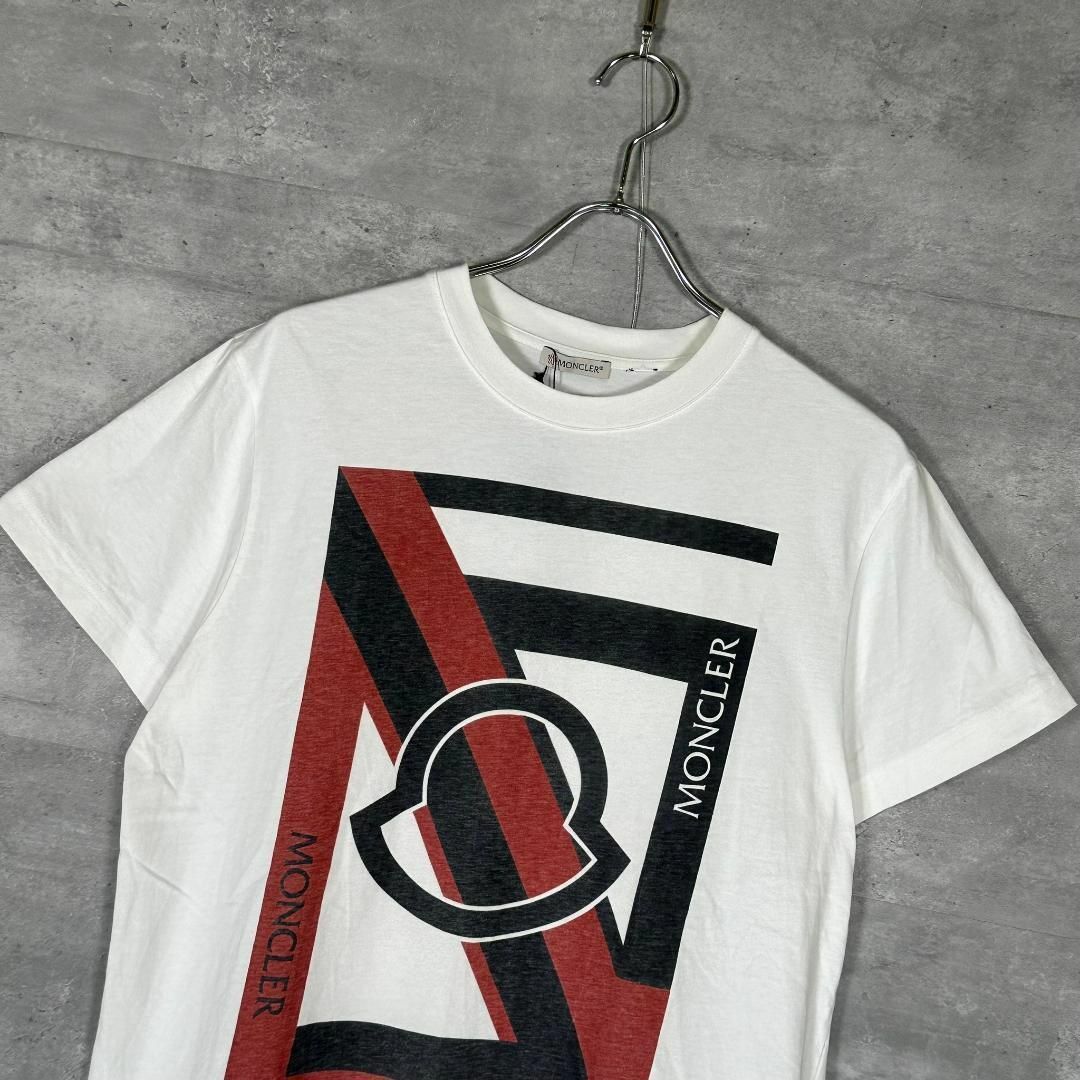 『MONCLER』モンクレール (S) プリント 半袖 tシャツ