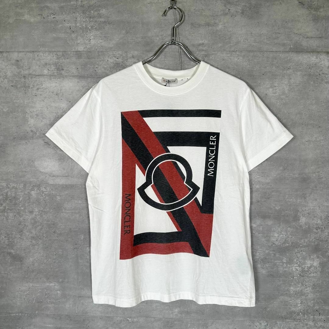 『MONCLER』モンクレール (S) プリント 半袖 tシャツ