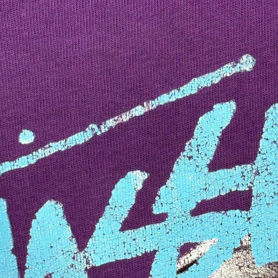 『STUSSY』ステューシー (L) プリント入り tシャツ / パープル