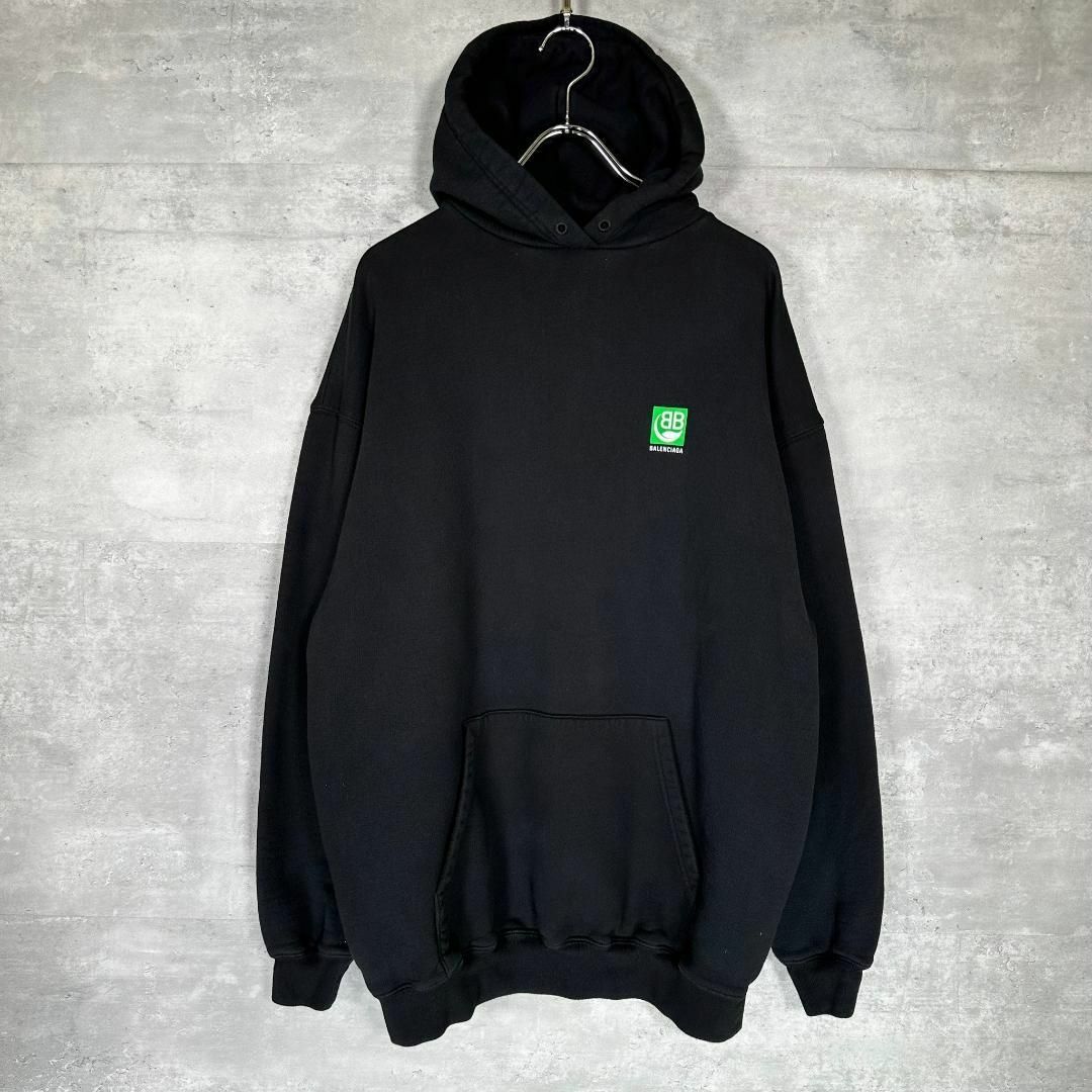 『BALENCIAGA』バレンシアガ (S) ロゴプリント フーディ