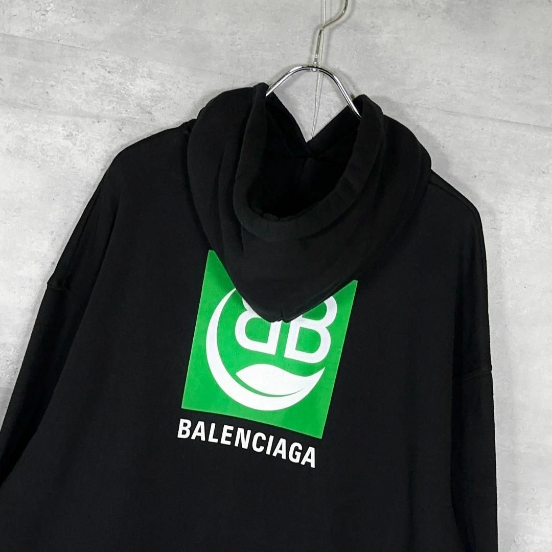 『BALENCIAGA』バレンシアガ (S) ロゴプリント フーディ