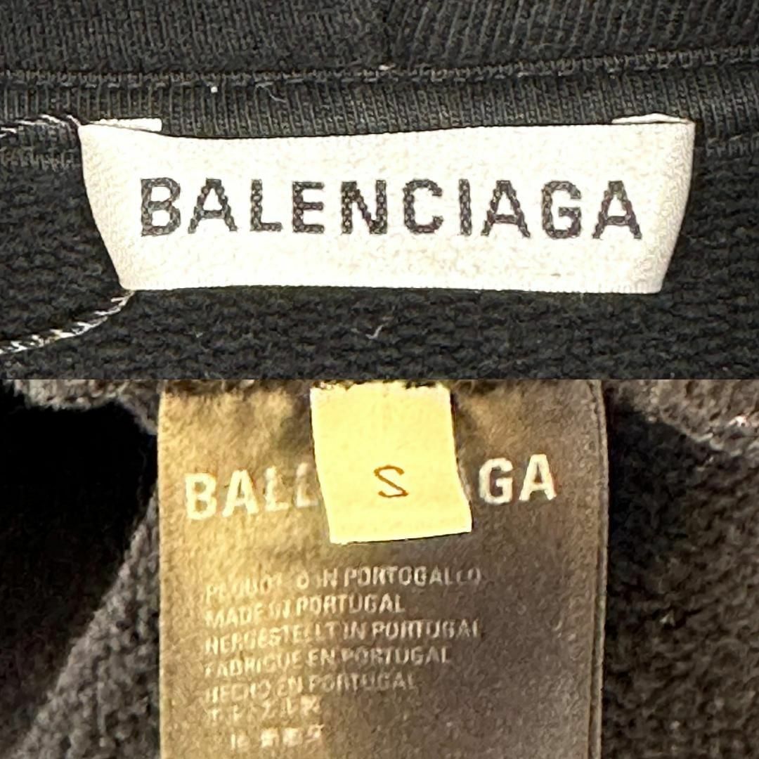 『BALENCIAGA』バレンシアガ (S) ロゴプリント フーディ