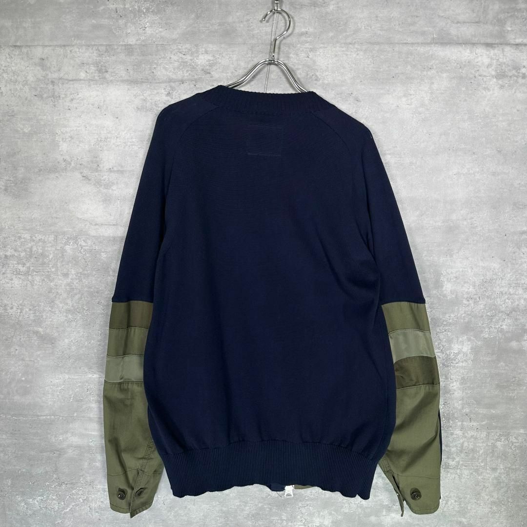 『sacai』サカイ (2) ドッキング ジップ切替 ニットセーター