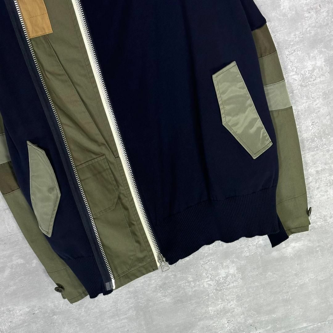 『sacai』サカイ (2) ドッキング ジップ切替 ニットセーター