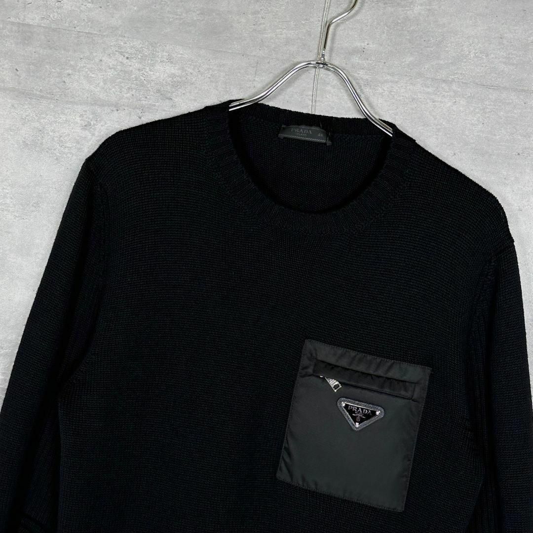 『PRADA』プラダ (46) 三角ロゴプレート ニットセーター