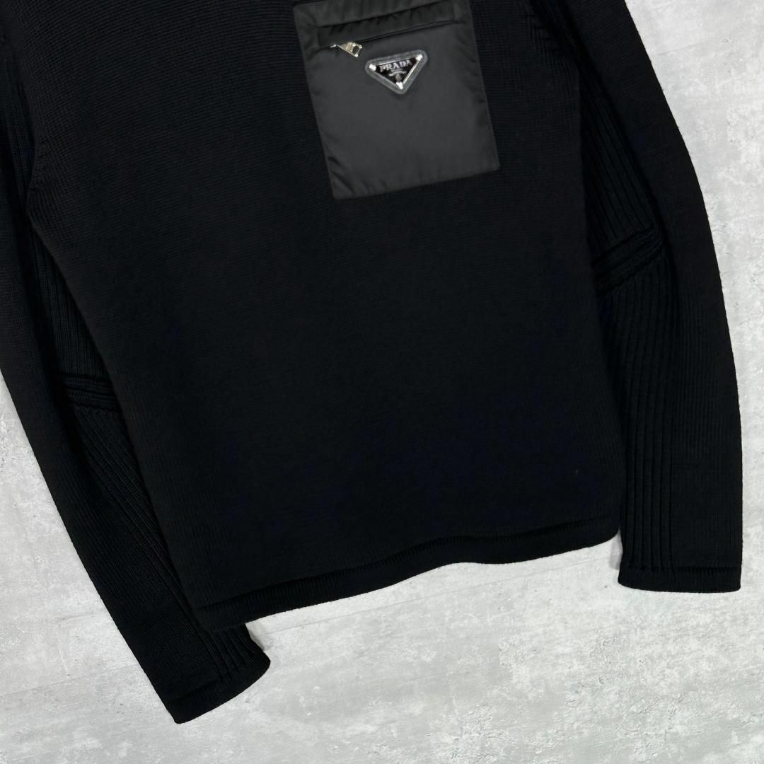 『PRADA』プラダ (46) 三角ロゴプレート ニットセーター