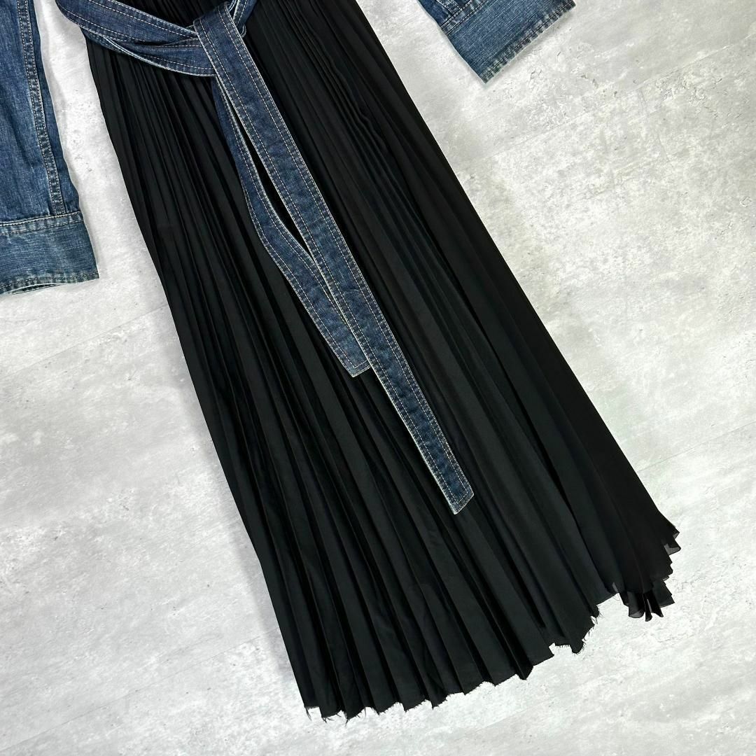 『sacai』サカイ (2) デニム ギャザー ロングワンピース
