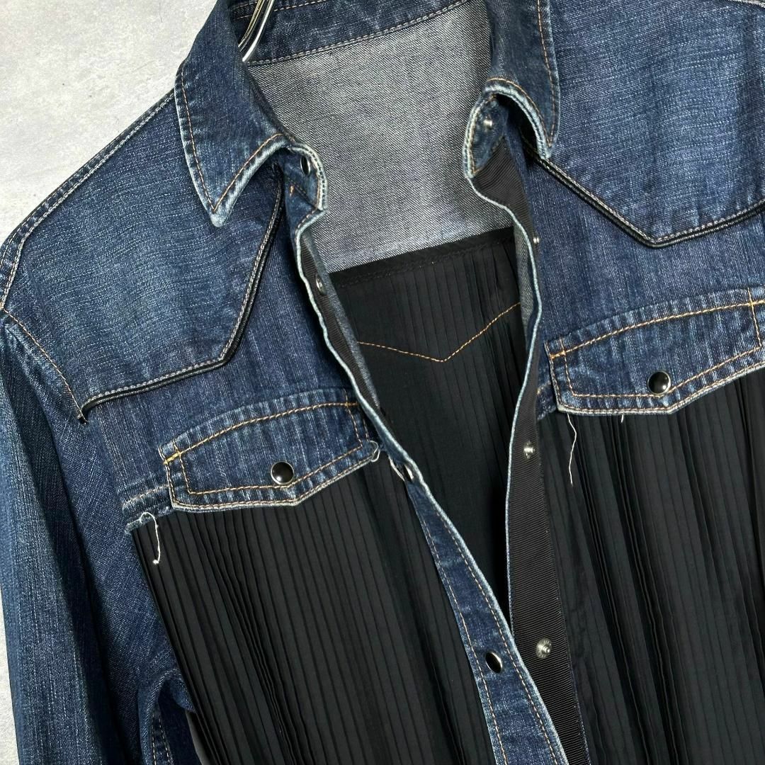 『sacai』サカイ (2) デニム ギャザー ロングワンピース