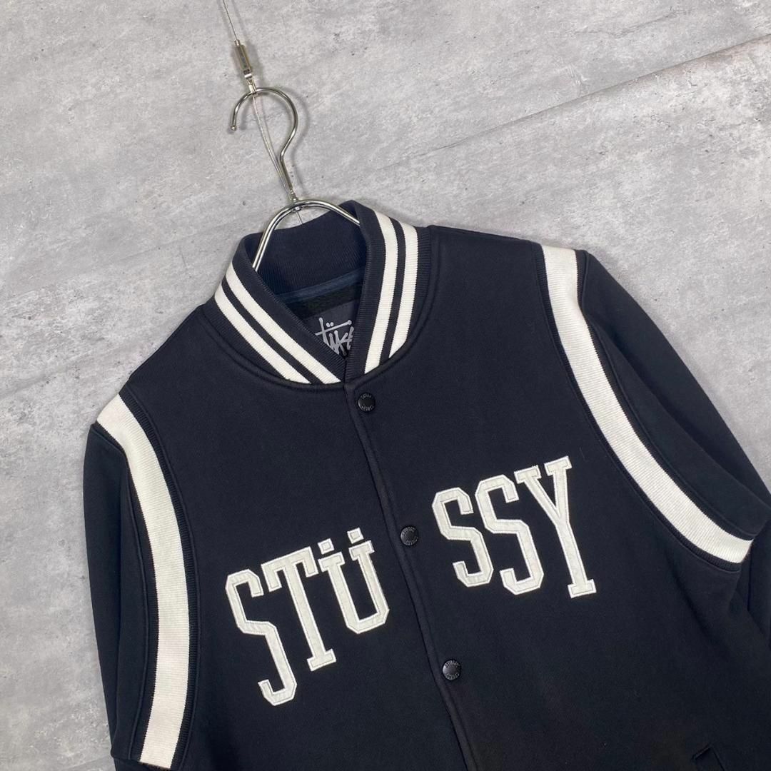 『STUSSY』ステューシー (M) フロントロゴ スウェット スタジャン