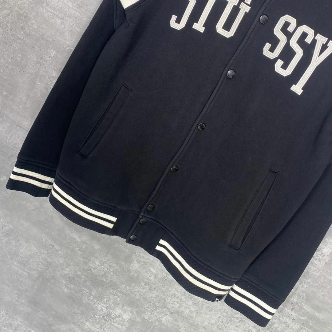 『STUSSY』ステューシー (M) フロントロゴ スウェット スタジャン
