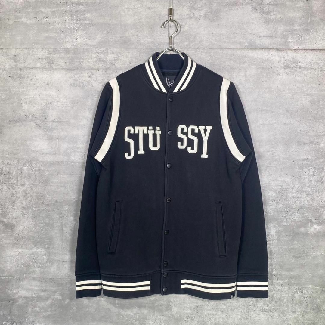 『STUSSY』ステューシー (M) フロントロゴ スウェット スタジャン