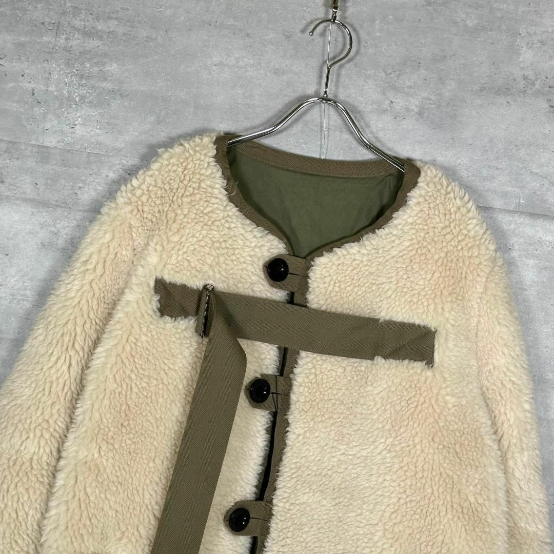 『sacai』サカイ (2) リバーシブル ボアジャケット コート
