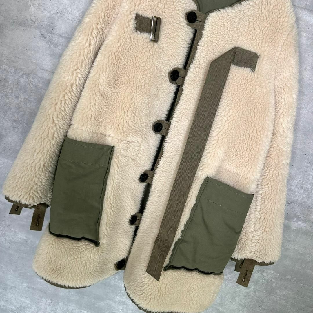 『sacai』サカイ (2) リバーシブル ボアジャケット コート