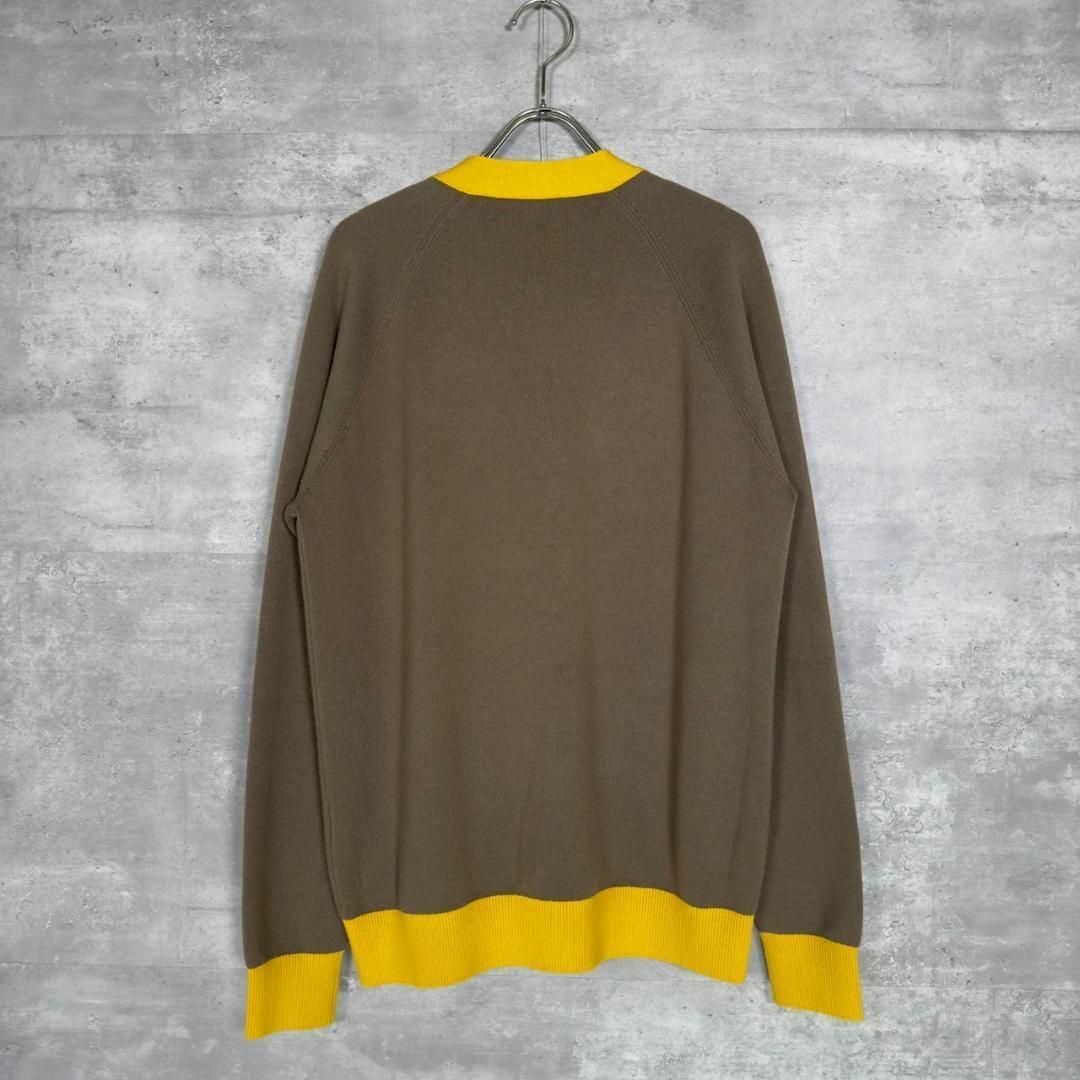 『CABaN』キャバン (M) カシミヤ混バイカラーカーディガン