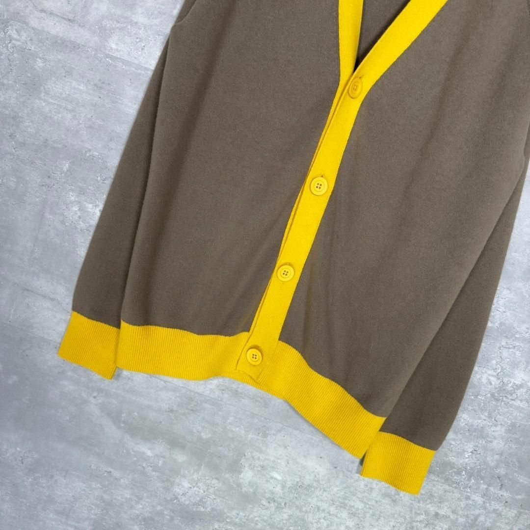 『CABaN』キャバン (M) カシミヤ混バイカラーカーディガン