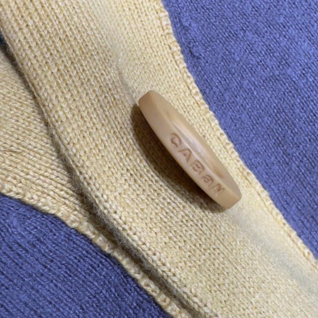 『CABaN』キャバン (M) カシミヤ混バイカラーカーディガン