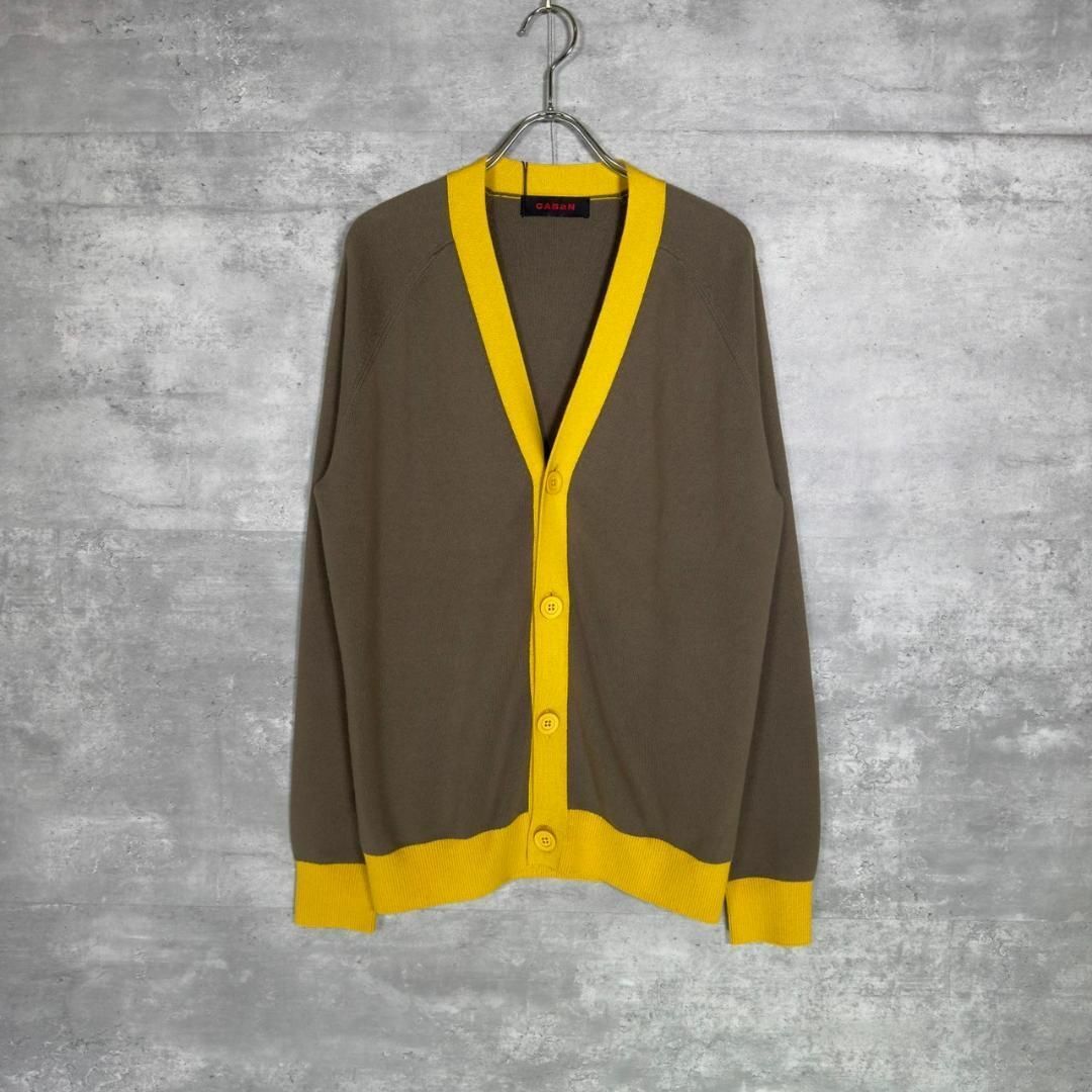 『CABaN』キャバン (M) カシミヤ混バイカラーカーディガン