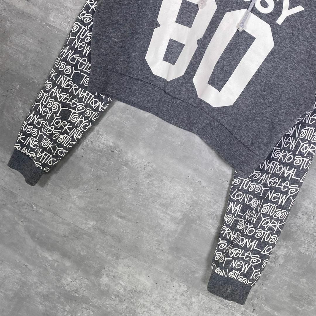 『STUSSY』ステューシー (S) クロップド ビッグロゴ フーディー