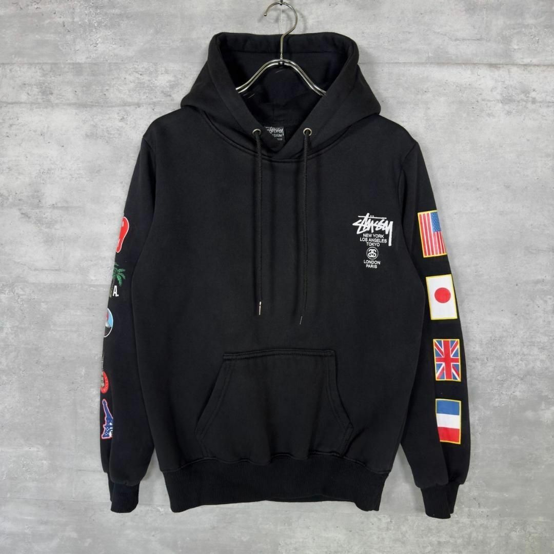 『STUSSY』ステューシー (M) ワールドツアー プリントパーカー