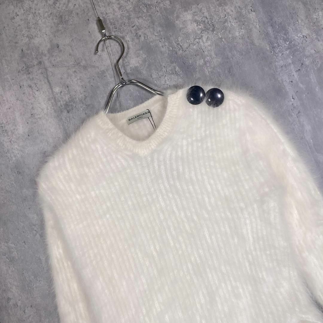 『BALENCIAGA』バレンシアガ (34) アンゴラ ナイロン長袖ニット