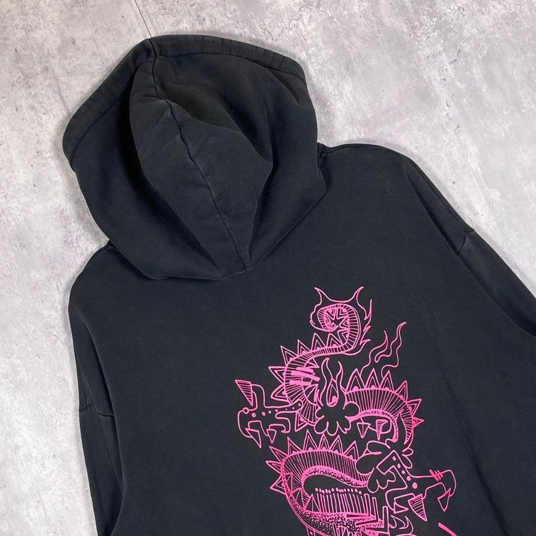 『STUSSY』ステューシー (M) スクリプト ドラゴン フーディー パーカー