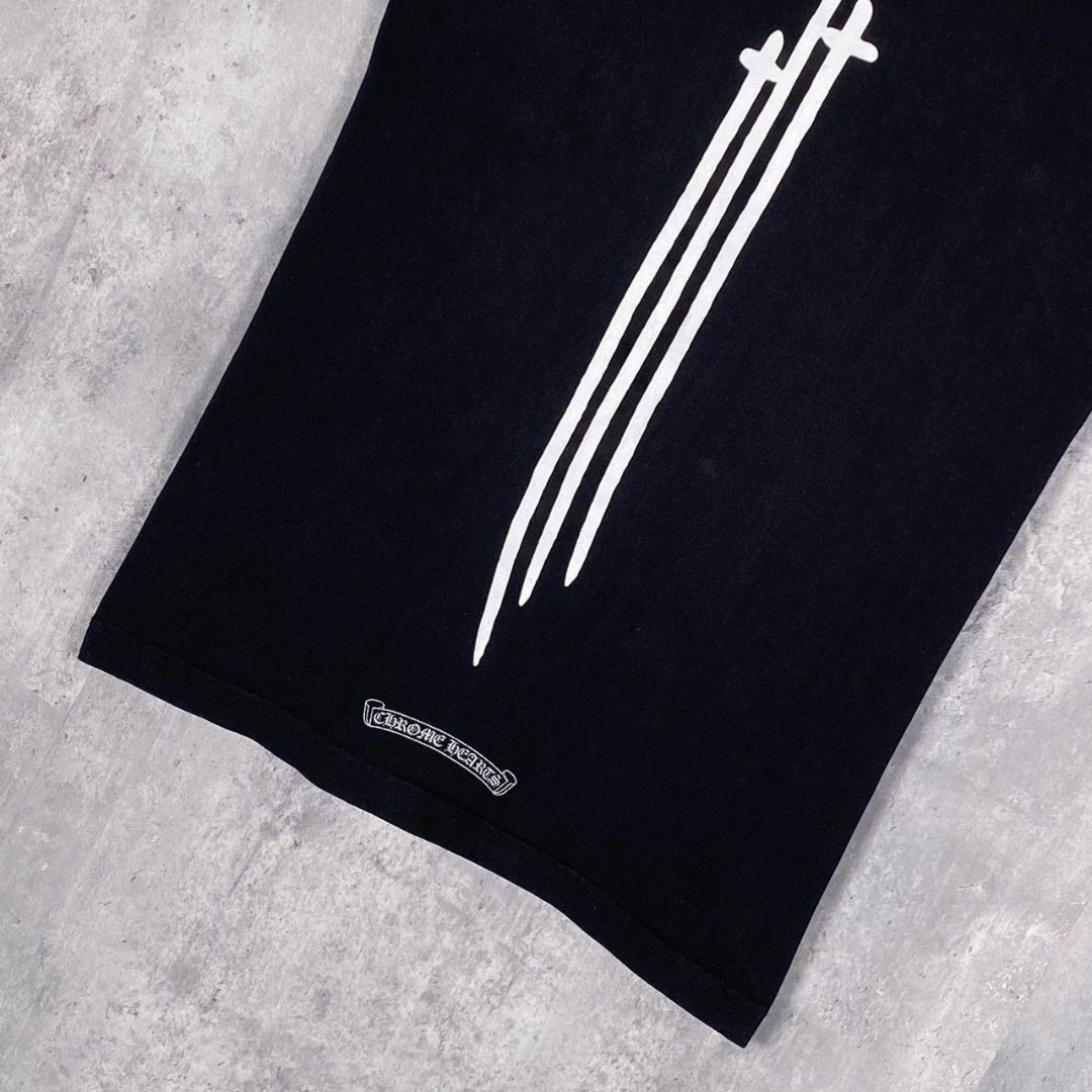 『CHROME HEARTS』クロムハーツ (S) スリー クロス 半袖Tシャツ
