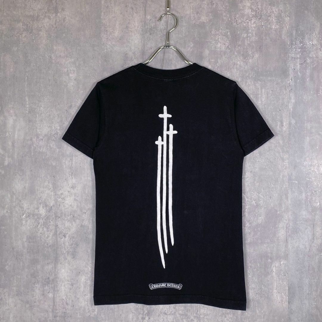 『CHROME HEARTS』クロムハーツ (S) スリー クロス 半袖Tシャツ