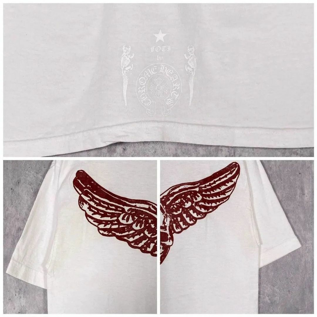 『CHROME HEARTS』クロムハーツ (M) スカルウィング 半袖Tシャツ