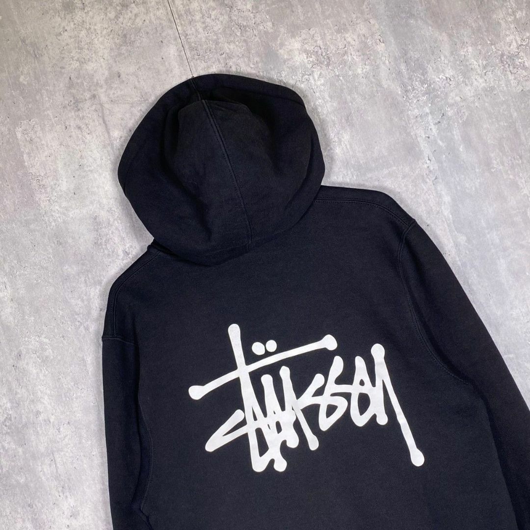『STUSSY』ステューシー (M) バックロゴ プリント ジップフーディー