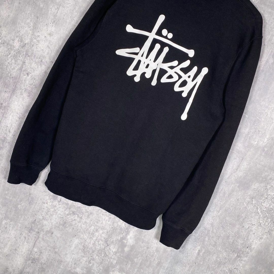 『STUSSY』ステューシー (M) バックロゴ プリント ジップフーディー