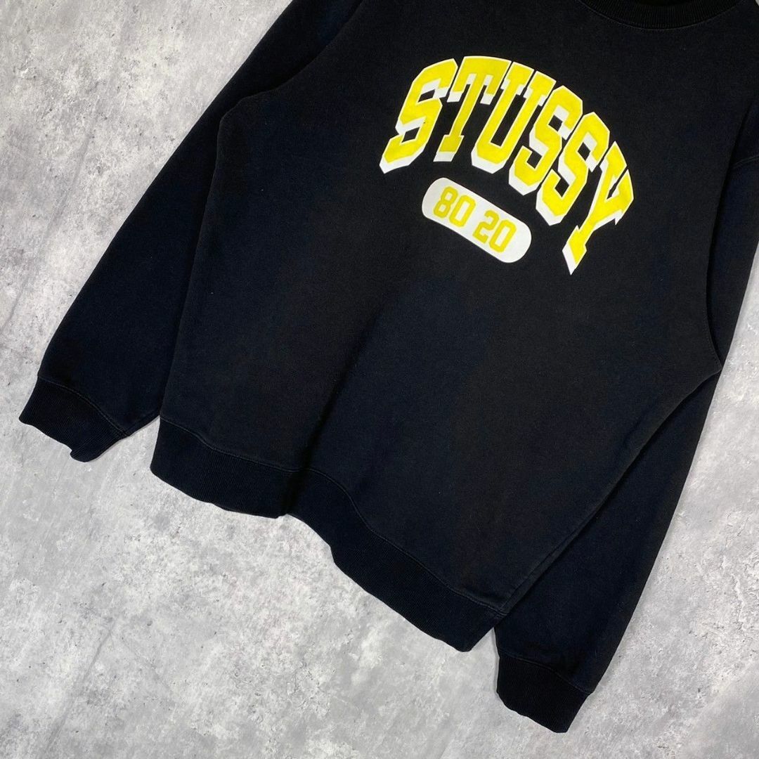 『STUSSY』ステューシー (L) フロントロゴプリント スウェットシャツ